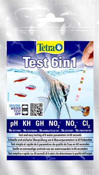 Tetratest 6 in 1 (10 полосок) - тест 6 в 1 - для быстрого измерения основных параметров Tet-283725 - фото 23136