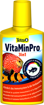 Tetra Vitamin PRO 3in1 100 мл - препарат с витаминами и жизненно важными веществами для здоровья аквариумных рыб Tet-321809 - фото 32689